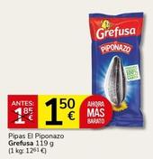 Oferta de Pipas por 1,5€ en Supermercados Charter