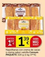 Oferta de Napolitana de crema por 1,39€ en Supermercados Charter