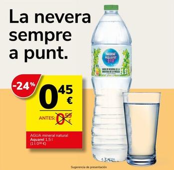 Oferta de Agua por 0,45€ en Supermercados Charter