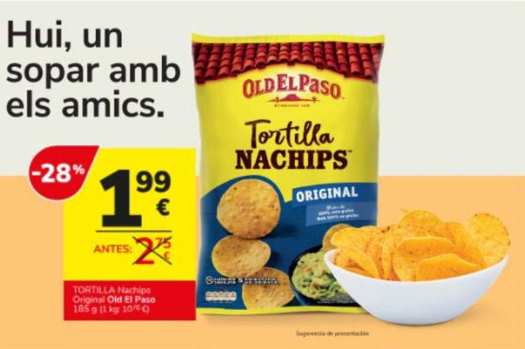Oferta de Old El Paso - Tortilla Nachips Original por 1,99€ en Consum