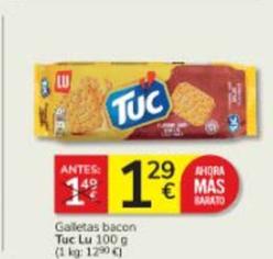 Oferta de Lu - Galletas Bacon Tuc por 1,29€ en Consum