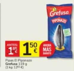 Oferta de Pipas por 1,5€ en Consum
