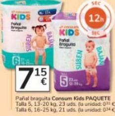 Oferta de Consum - Panal Braguita Kids por 7,15€ en Consum
