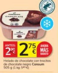 Oferta de Consum - Helado De Chocolate Con Trocitos De Chocolate Negro por 2,75€ en Consum