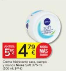 Oferta de Nivea - Crema Hidratante Cara Cuerpo y Manos por 4,79€ en Consum