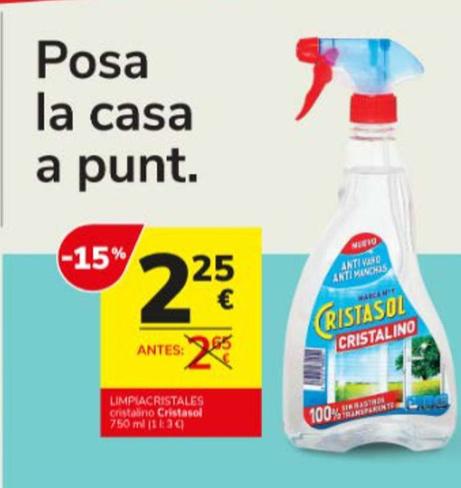 Oferta de Cristasol - Limpiacristales por 2,25€ en Consum