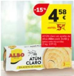 Oferta de Albo - Atún Claro por 4,58€ en Consum