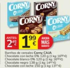 Oferta de Barritas de cereales por 1,99€ en Consum