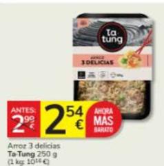 Oferta de Ta Tung - Arroz 3 Delicias por 2,54€ en Consum
