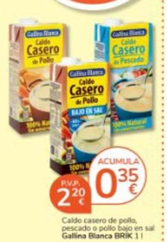 Oferta de Gallina Blanca - Caldo Casero De Pollo por 2,2€ en Consum