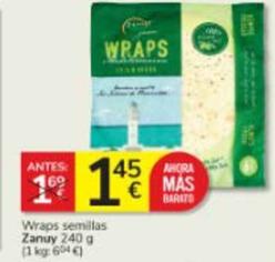 Oferta de Zanuy - Wraps Semillas por 1,45€ en Consum