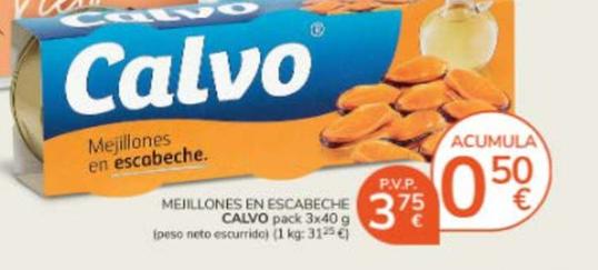 Oferta de Calvo - Mejillones En Escabeche por 3,75€ en Consum