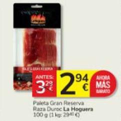 Oferta de La Hoguera - Paleta Gran Reserva Raza Duroc por 2,94€ en Consum