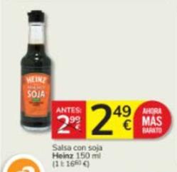 Oferta de Heinz - Salsa Con Soja por 2,49€ en Consum