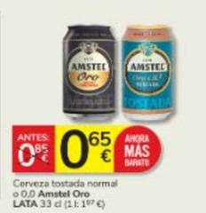 Oferta de Amstel - Cerveza Tostada Normal / 0,0 por 0,65€ en Consum