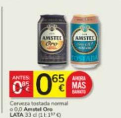 Oferta de Amstel - Cerveza Tostada Normal o 0.0  por 0,65€ en Consum