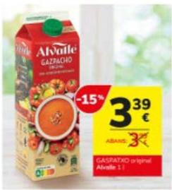 Oferta de Alvalle - Gaspatxo Original por 3,39€ en Consum