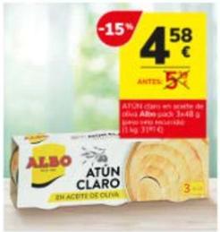 Oferta de Albo - Atún Claro En Aceite por 4,58€ en Consum