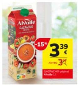 Oferta de Alvalle - Gazpacho por 3,39€ en Consum
