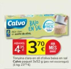Oferta de Calvo - Tonyina Clara En Oli D'oliva Baixa En Sal por 3,7€ en Consum