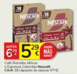 Oferta de Nescafé - Café Ristretto Africas / Espresso Colombia por 5,29€ en Consum