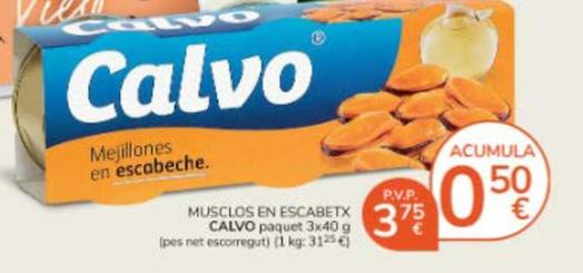 Oferta de Calvo - Musclos En Escabetx por 3,75€ en Consum