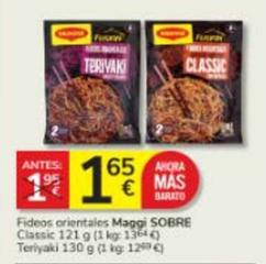 Oferta de Maggi - Fideos Orientales Classic / Teriyaki por 1,65€ en Consum