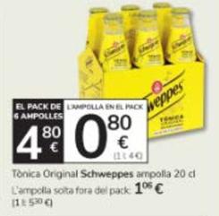 Oferta de Schweppes - Tonica Original por 1,05€ en Consum