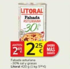 Oferta de Litoral - Fabada Asturiana por 2,25€ en Consum