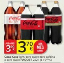 Oferta de Coca-cola - Light Zero Sucre Zero Cafeina o Zero Sucre por 3,7€ en Consum
