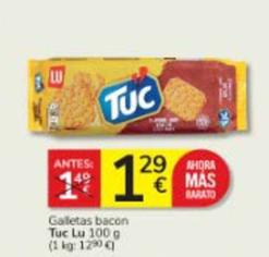 Oferta de Tuc - Galletas Bacon por 1,29€ en Consum