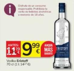 Oferta de Eristoff - Vodka por 9,99€ en Consum