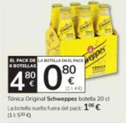 Oferta de Schweppes - Tónica Original por 0,8€ en Consum