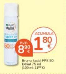 Oferta de Delial - Bruma Facial Fps 50 por 8,9€ en Consum