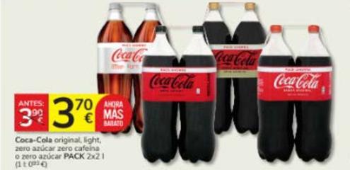 Oferta de Coca-cola - Original / Light / Zero Azúcar Zero Cafeina / Zero Azúcar por 3,7€ en Consum