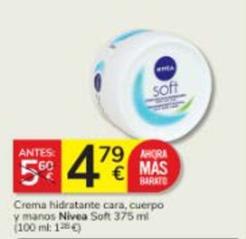Oferta de Nivea - Crema Hidratante Cara por 4,79€ en Consum