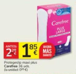 Oferta de Carefree - Protegeslip Maxi Plus por 1,85€ en Consum
