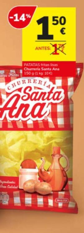 Oferta de Santa Ana - Patatas Fritas Lisas Churrería por 1,5€ en Consum