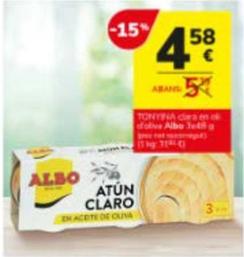 Oferta de Albo - Atun Claro por 4,58€ en Consum