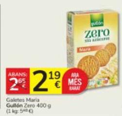 Oferta de Gullón - Galetes Maria Zero por 2,19€ en Consum