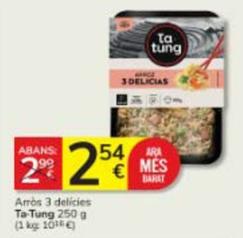 Oferta de Ta Tung - Arròs 3 Delicies por 2,54€ en Consum