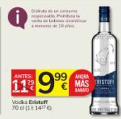 Oferta de Eristoff - Vodka por 9,99€ en Consum