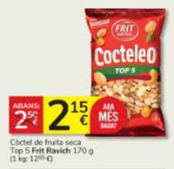 Oferta de Frit Ravich - Coctel De Fruita Seca Top 5 por 2,15€ en Consum
