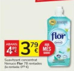 Oferta de Flor - Suavitzant Concentrat Nenuco 78 Rentades por 3,79€ en Consum