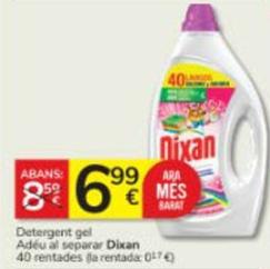 Oferta de Dixan - Detergent Gel Adéu Al Separar 40 Rentades por 6,99€ en Consum