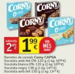 Oferta de Corny - Barretes De Cereals por 1,99€ en Consum