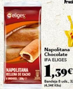 Oferta de Eliges - Napolitana Chocolate por 1,39€ en Gadis
