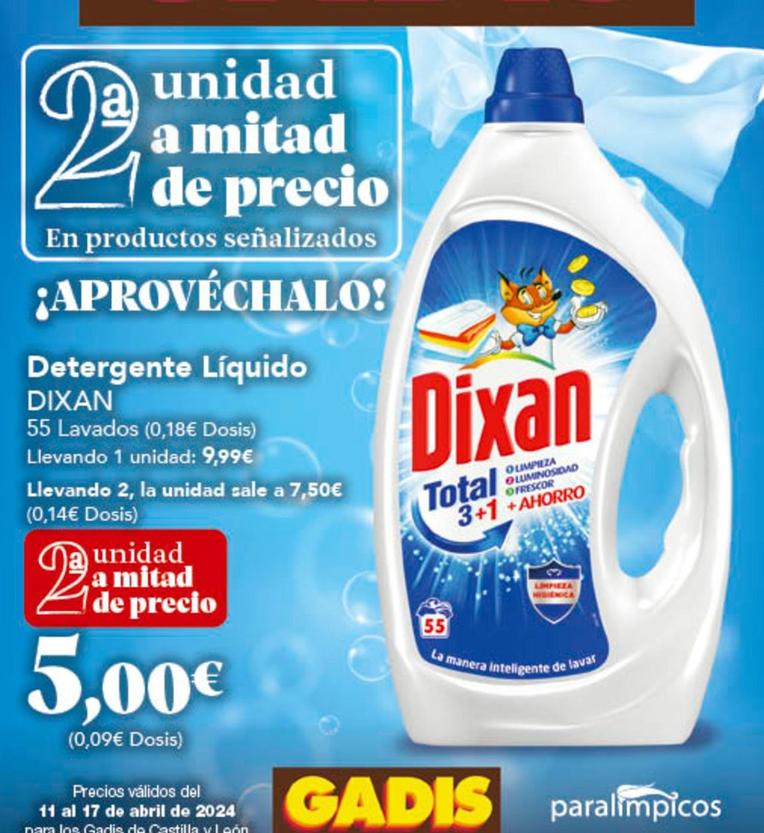 Oferta de Detergente líquido por 5,99€ en Gadis
