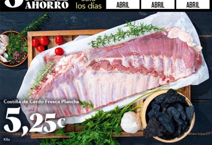 Oferta de Costilla De Cerdo Fresca Plancha por 5,25€ en Gadis