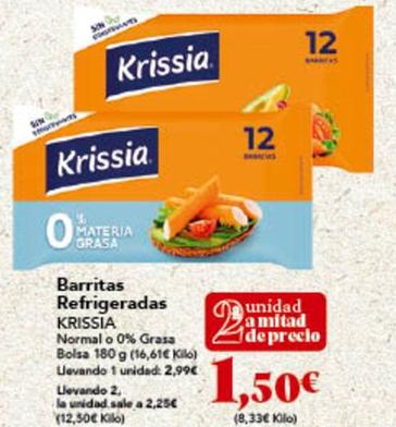 Oferta de Krissia - Barritas Refrigeradas por 2,99€ en Gadis